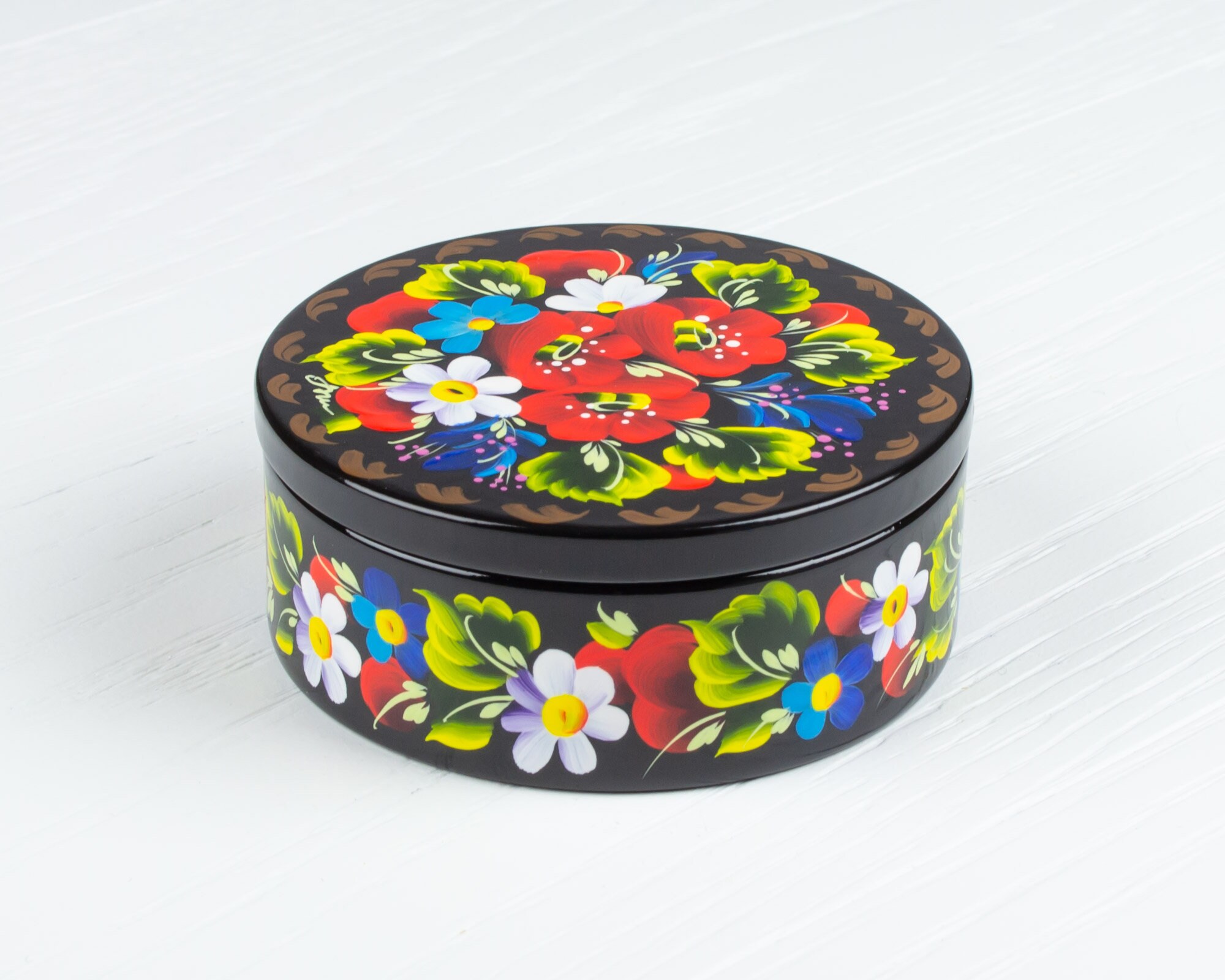 ウクライナの小さな装飾ボックス、手描きのジュエリーボックス、小物