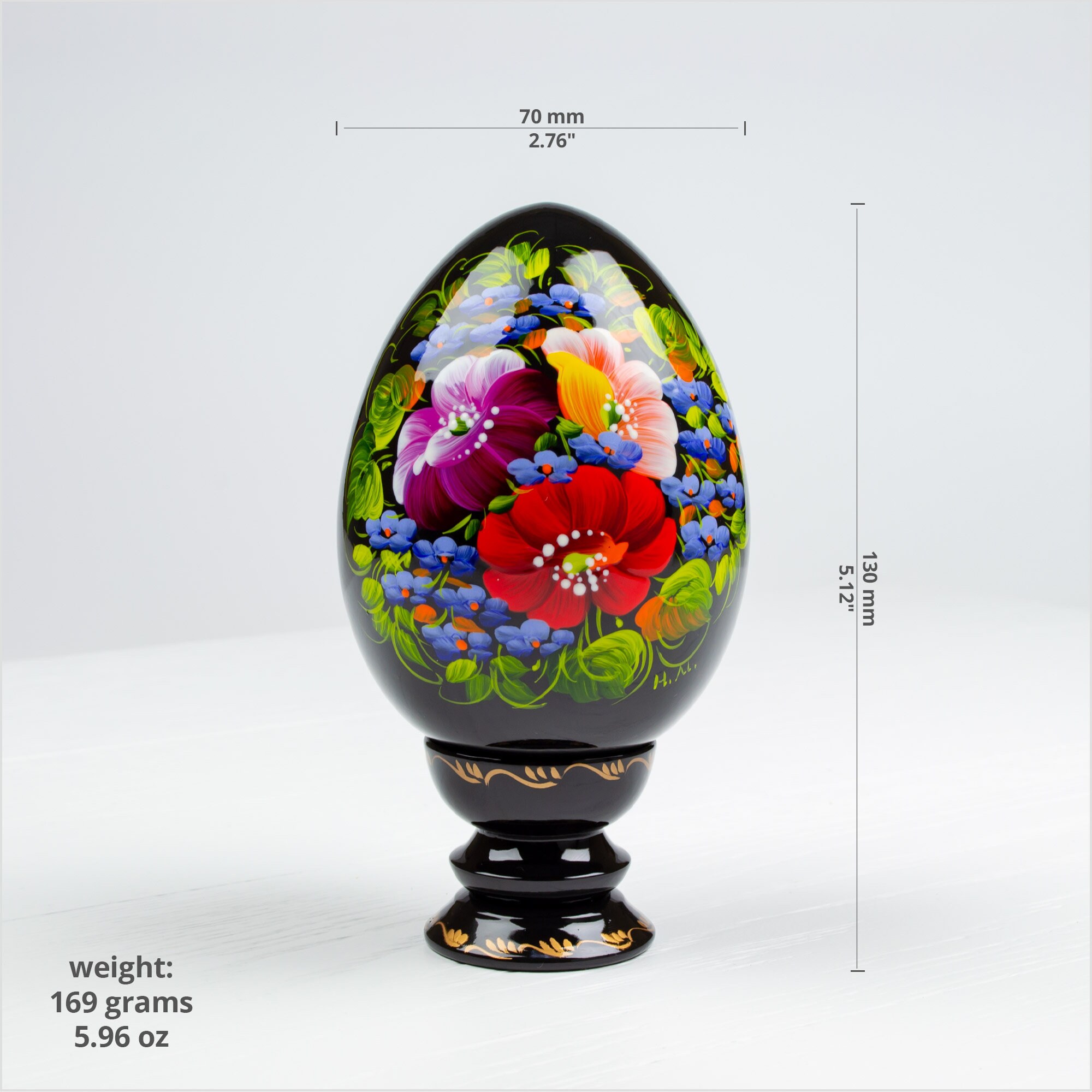 Hand Painted Ukrainian Easter Egg • Petrykivka Floral Decor • S041 - Etsy