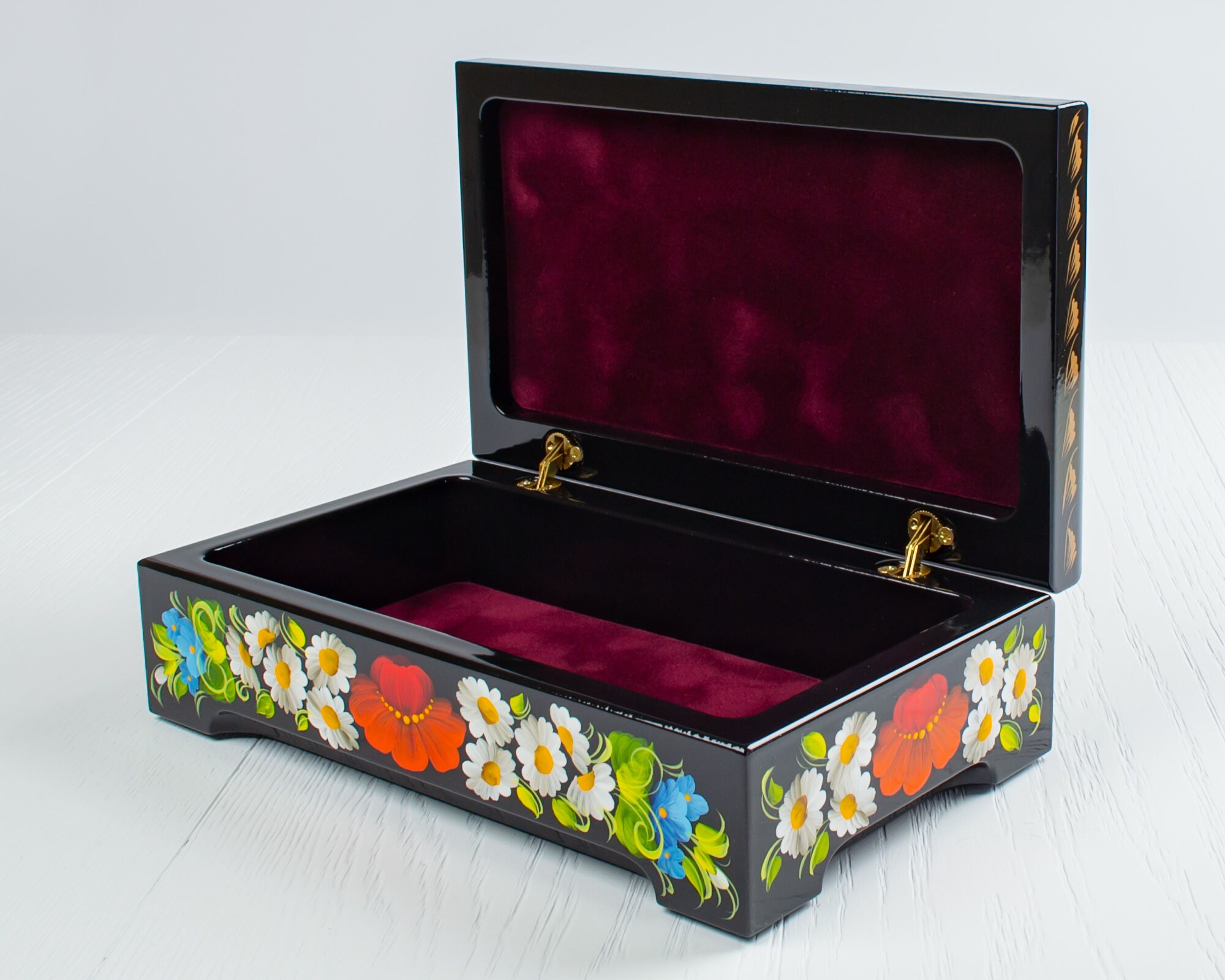 Large Jewelry Box Handmade Treasure Chest Decorative Casket Etsy