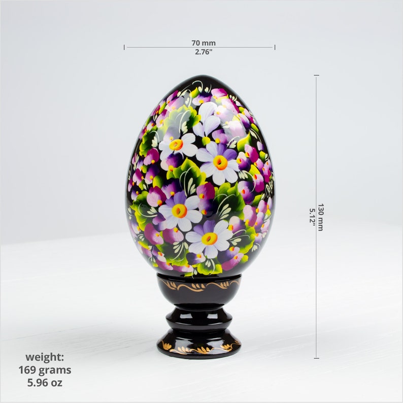 Hand-painted Ukrainian Easter Egg • Petrykivka Floral Pysanka Decor ...