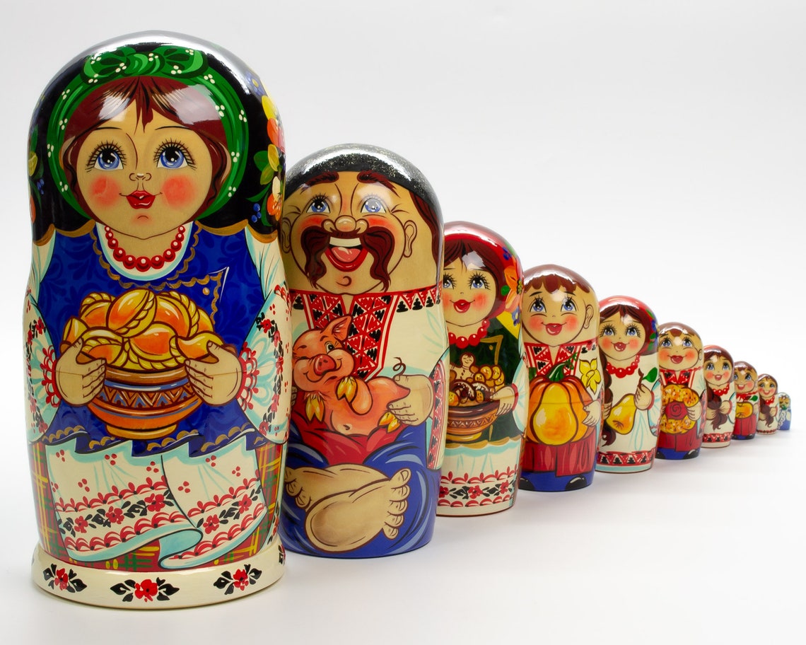 Ukrainian Nesting Doll Nesting Dolls Handmade Dolls Etsy