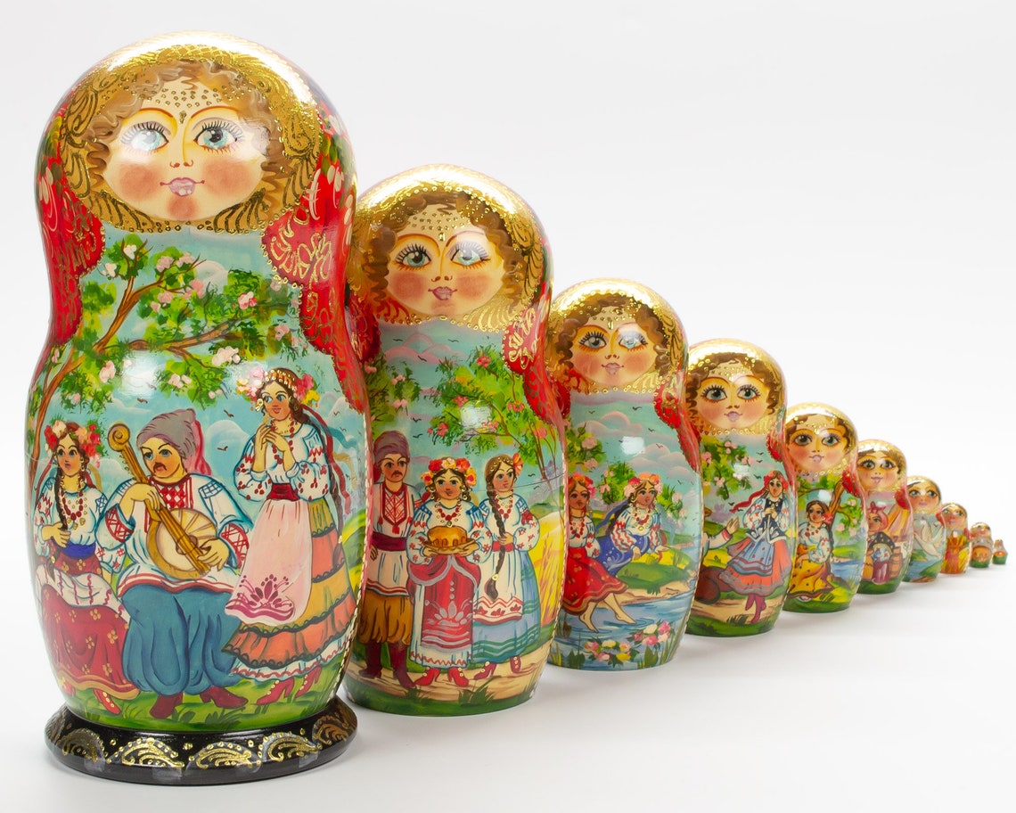 Ukrainian Nesting Doll Nesting Dolls Handmade Dolls Etsy