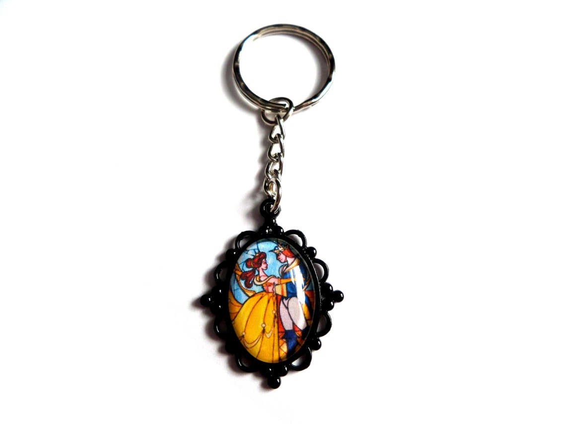 Beauty and the Beast Keychain Etsy