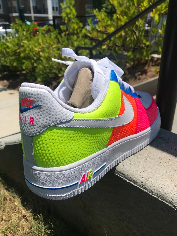 Nike Air Force 1 (One) Mid Core - White / White - Black - Neon Yellow •  KicksOnFire.com