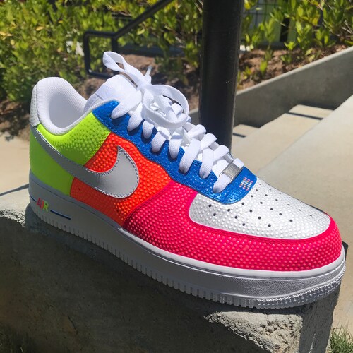 Custom Nike Air Force One Authentic Neon Summer | Etsy Australia