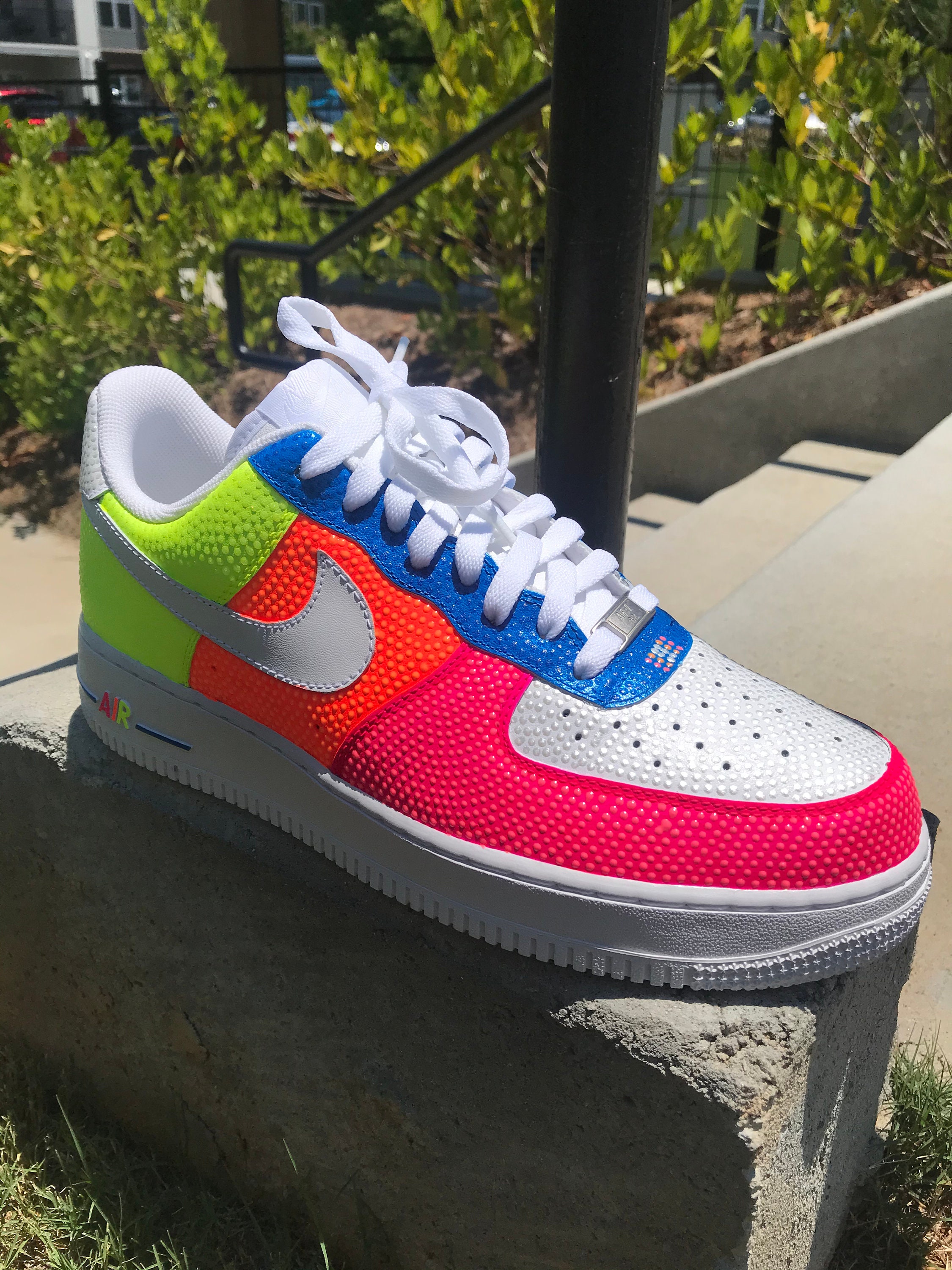 Custom Nike Air Force One Authentic Neon Summer | Etsy Hong Kong