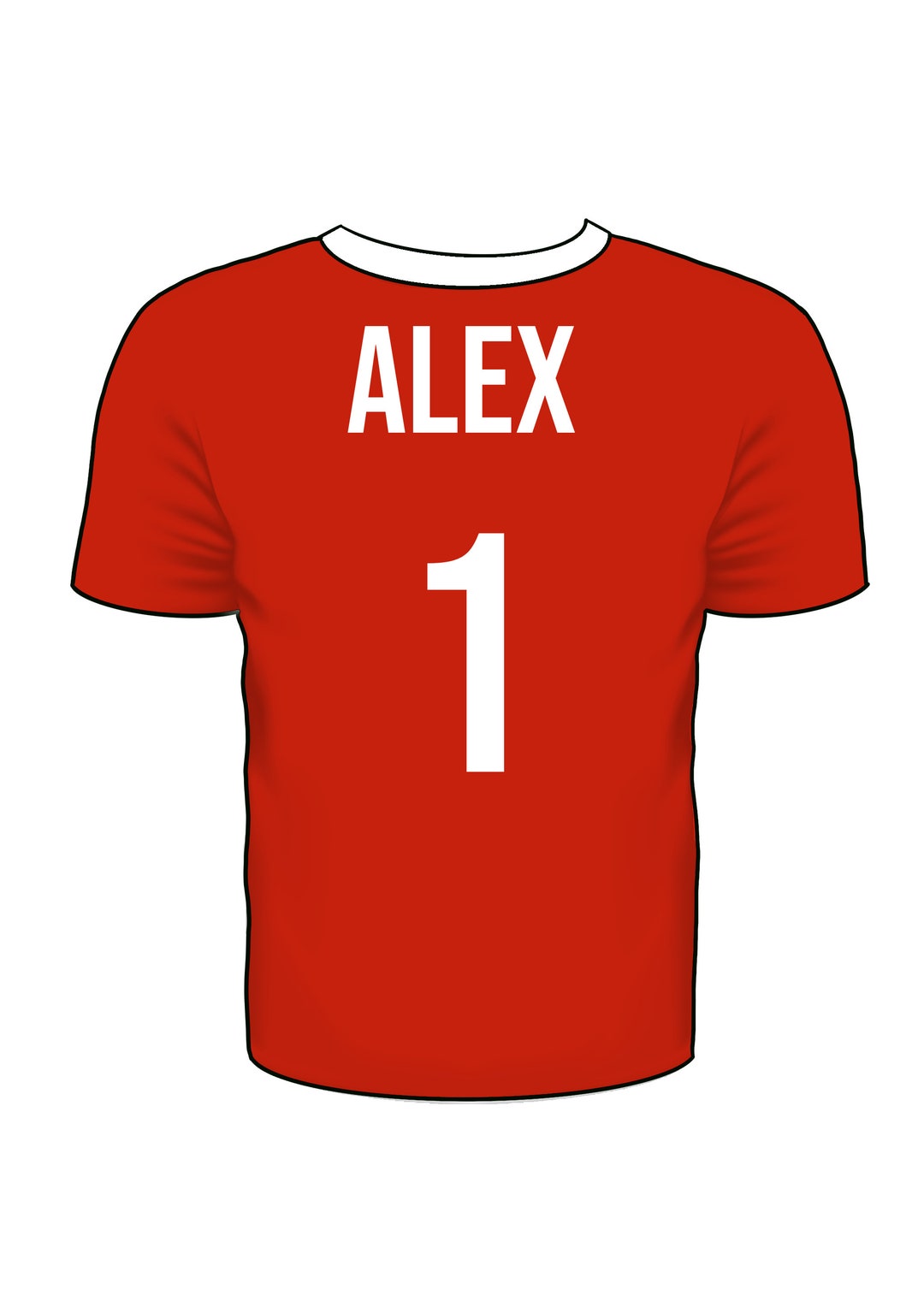 Personalised Football Shirt Print Gift for Boys Personalised Football
