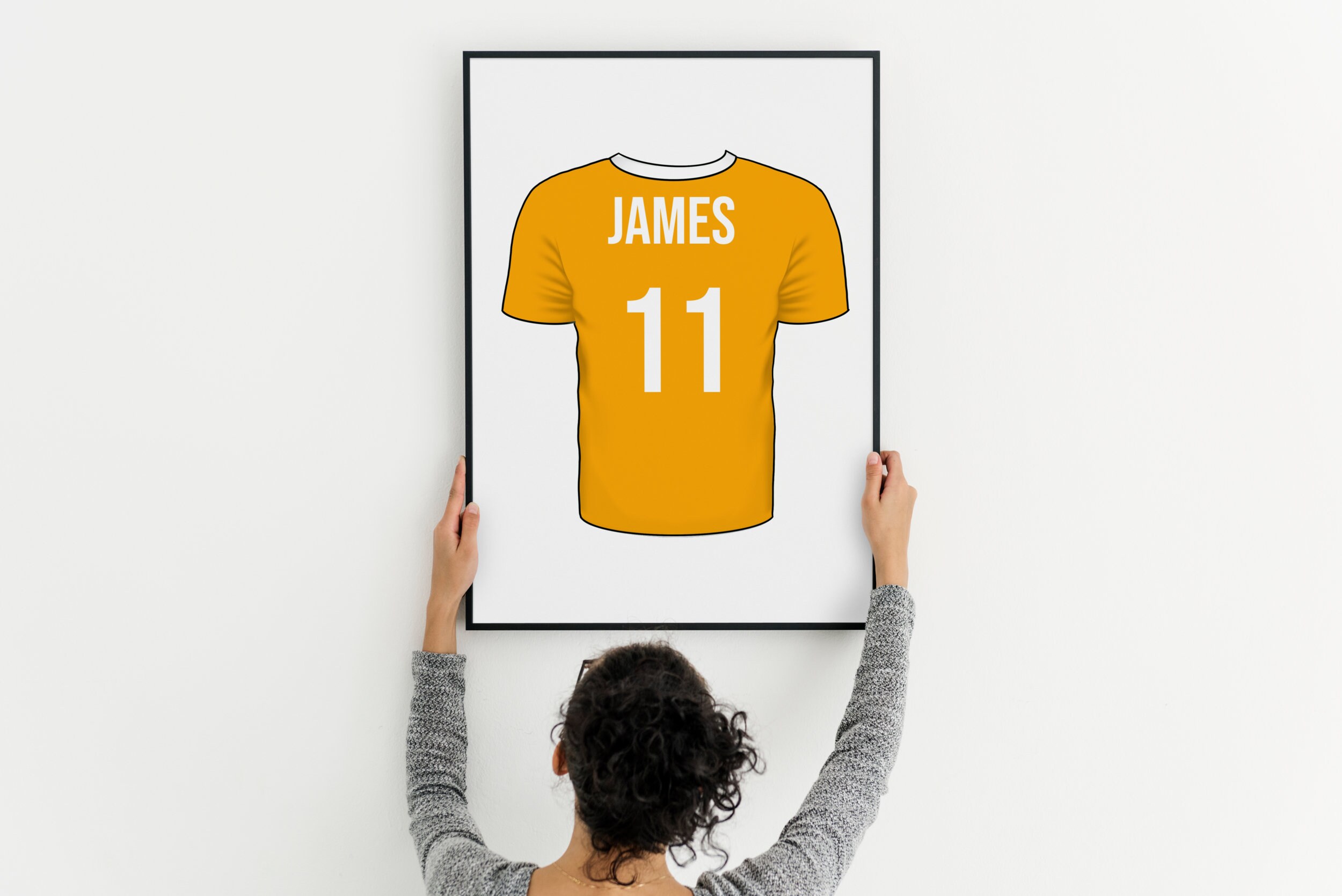Personalised Football Shirt Print Gift for Boys Personalised Football