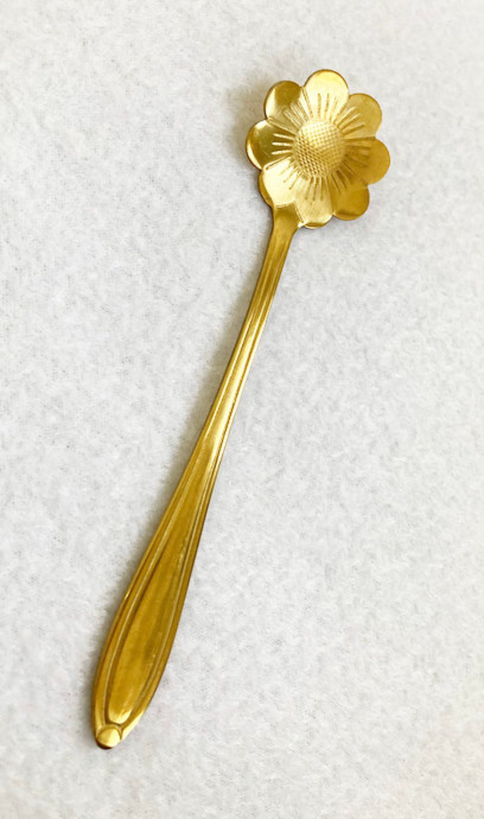 Metal Flower Spoons Etsy