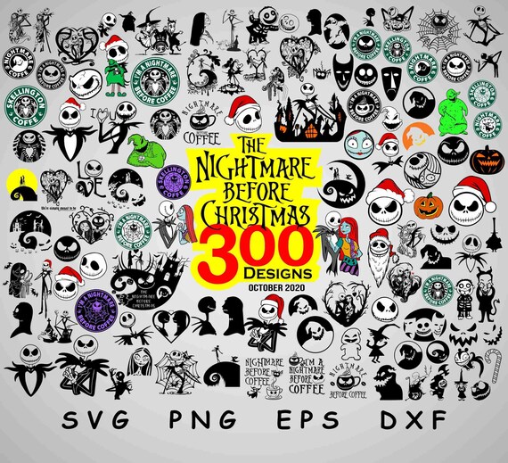 Download The Nightmare Before Christmas Bundle Svg Jack Skellington Etsy PSD Mockup Templates