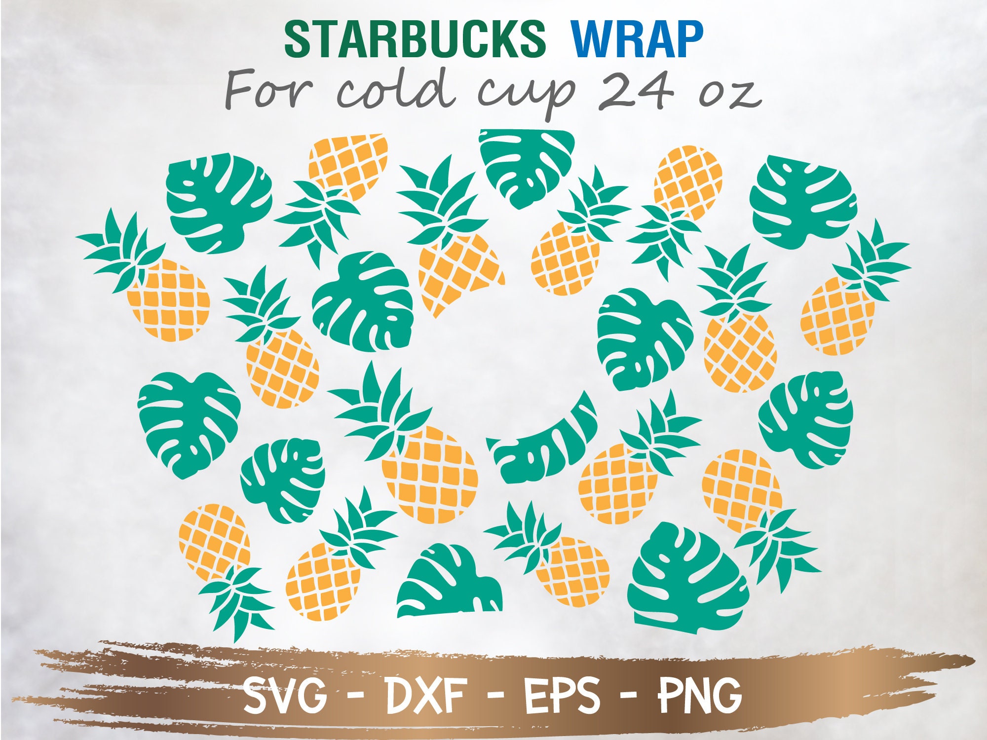 Pineapples Starbuck Cup SVG Pineapple SVG DIY Venti for Etsy