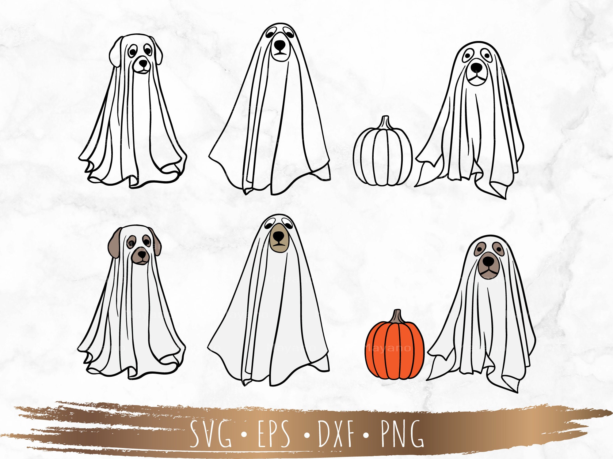 Сute Ghost Dog Svg Boo Svg Halloween Svg Files for Cricut Etsy