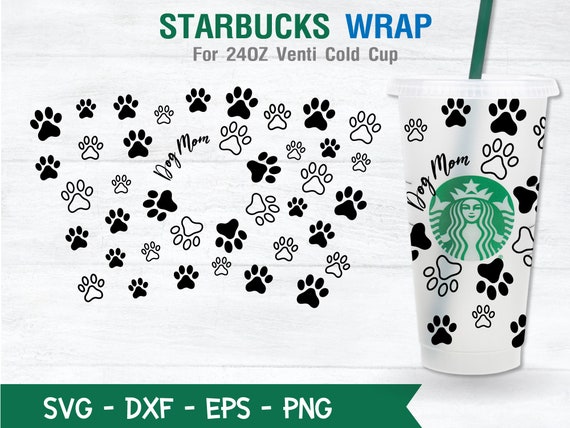 Download Dog Mom Starbucks Cup SVG Dog Paw SVG DIY Venti voor Cricut | Etsy