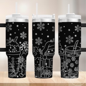 40oz Tumbler Christmas Coffee Wrap SVG, Christmas - Perfect for Laser Engraving & Full Wrap, Digital Download