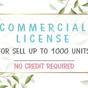 Commercial License One License for all designs up to 1000 Units