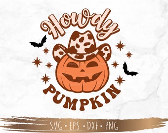 Howdy Pumpkin svg, Halloween svg, Files for Cricut, silhouette, Digital Download