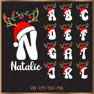 Christmas alphabet svg, Christmas Letters svg, Files for Cricut, silhouette, PNG Sublimation, Instant Download