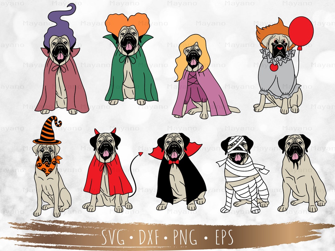 Halloween English Mastiffs Dog, Spooky Season, Halloween, SVG Files for ...