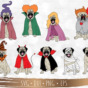 Halloween English Mastiffs Dog, Spooky Season, Halloween, SVG Files for Cricut, silhouette, Digital Download