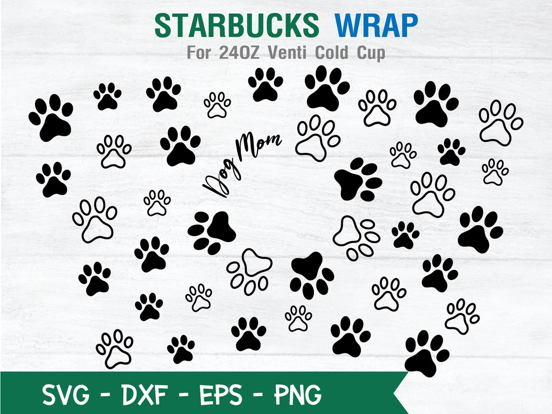 Download Dog Mom Starbucks Cup SVG Dog Paw SVG DIY Venti voor Cricut | Etsy