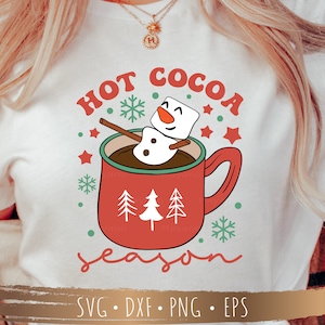 Hot Cocoa Season, Hot Chocolate SVG PNG, Designs Cutting Files for Cricut, silhouette, PNG Sublimation, Digital Download