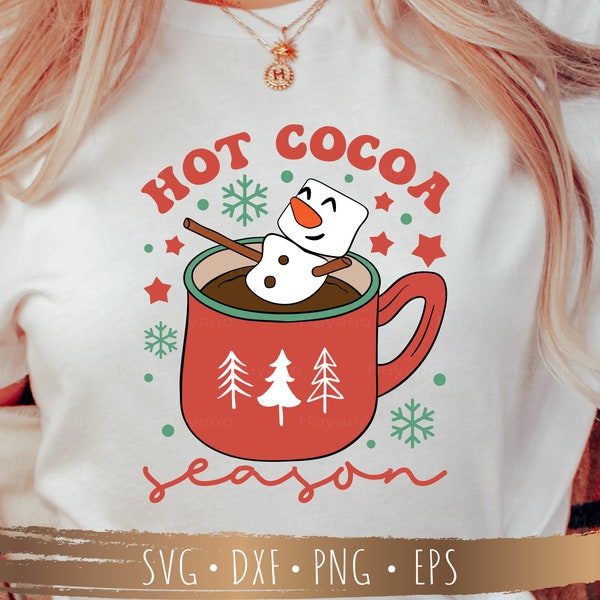 Hot Cocoa Season, Hot Chocolate SVG PNG, Designs Cutting Files for Cricut, silhouette, PNG Sublimation, Digital Download