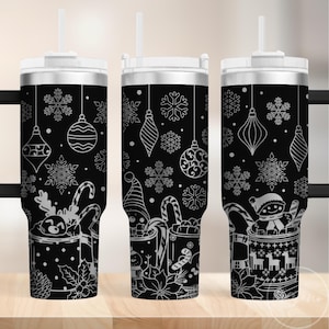 40oz Tumbler Christmas hot chocolate Wrap SVG, Christmas - Perfect for Laser Engraving & Full Wrap, Digital Download