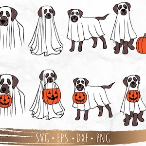Сute Ghost Labrador Retriever Dog svg, Boo svg, Halloween svg, Files for Cricut, silhouette, Sublimation, Digital Download