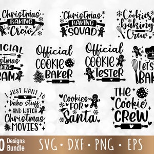 Cookie Baking Crew SVG PNG Bundle, Cutting Files for Cricut, silhouette, PNG Sublimation, Digital Download
