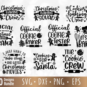 Keks Back crew SVG PNG Bundle, Plotterdateien für Cricut, Silhouette, PNG Sublimation, Digitaler Download