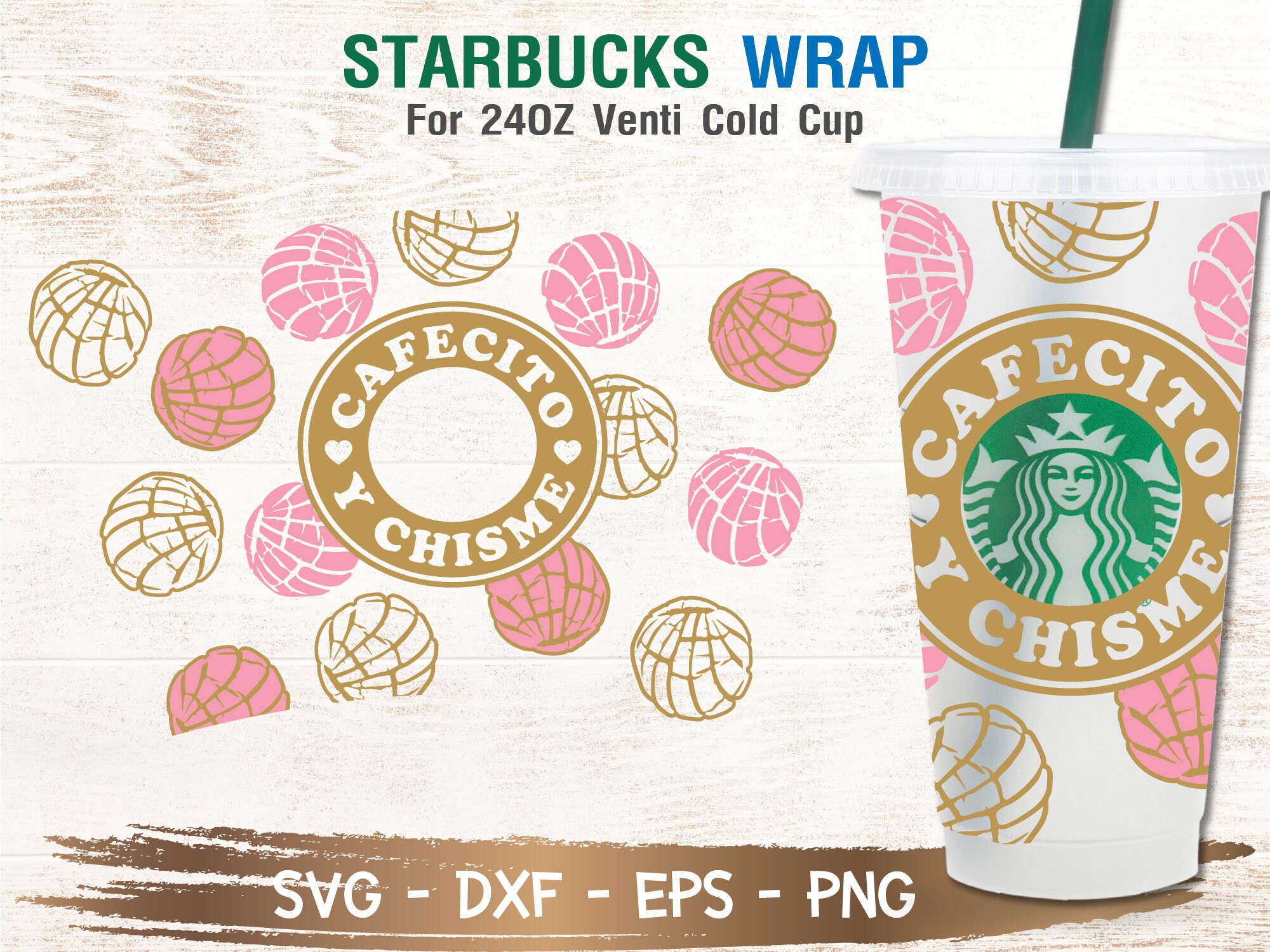 Concha Starbucks Cup Svg Graphic by DesignstyleAY · Creative Fabrica