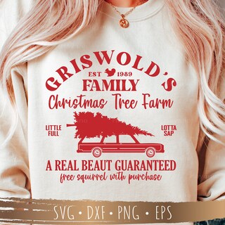 Maglione Natalizio Unisex Griswold's Tree Farm Family Christmas - Stampa In Germania - Cotone/Poliestere