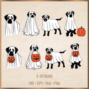 Black Ghost Labrador Retriever Dog svg, Boo svg, Halloween svg, Files for Cricut, silhouette, Sublimation, Digital DownloadB