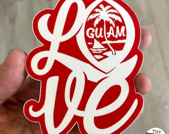 GUAM Love Sticker || Guamanian Gift Chamorro Islander Decal