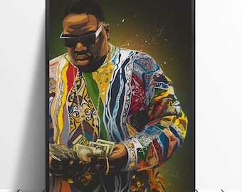 Notorious B.I.G rapper Biggie Smalls artdictionary page art print vintage O83