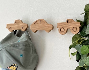 Vehicle nursery wall hooks | boys nursery decor, car wall hooks, vehicle wall hooks, car room decor, car nursery