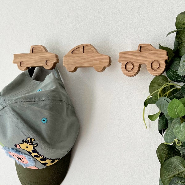 Vehicle nursery wall hooks | boys nursery decor, car wall hooks, vehicle wall hooks, car room decor, car nursery