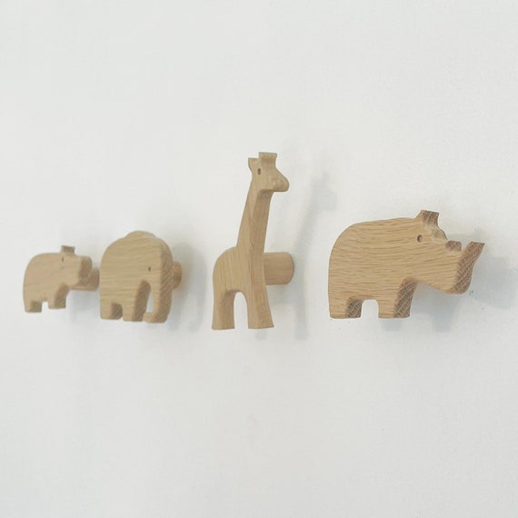 Safari Nursery Wall Hooks Nursery Decor, Safari Nursery, Jungle Nursery, Animal  Hooks, Baby Room Decor 