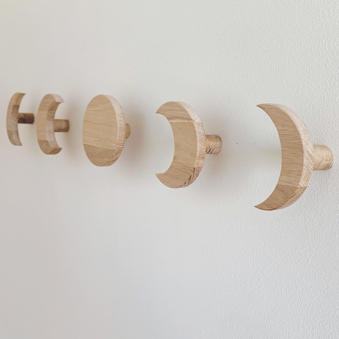 Moon Phases Decorative Wall Hooks Moon Wall Décor Half Moon Etsy UK