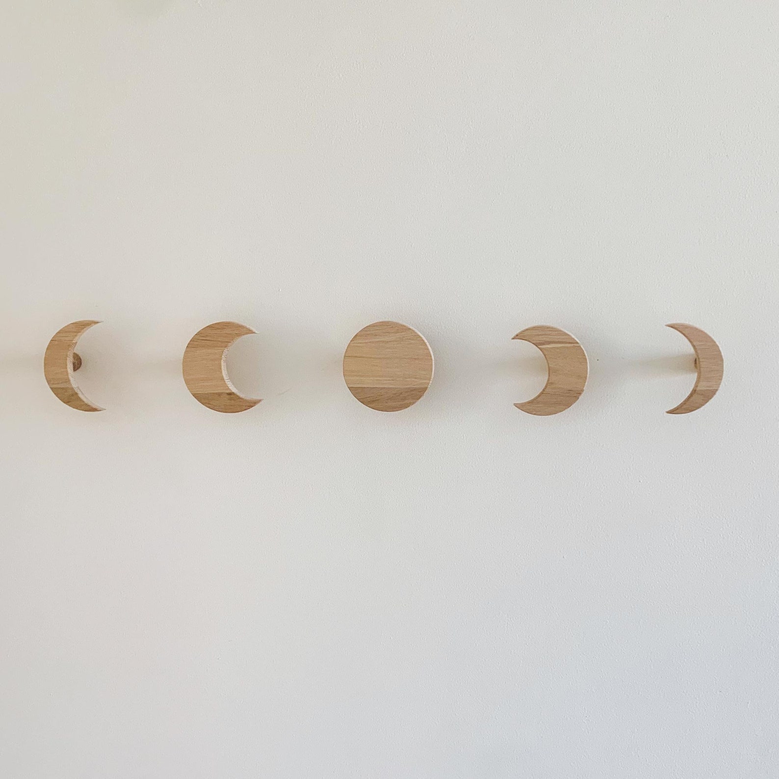 Moon Phases Decorative Wall Hooks Moon Wall Décor, Half Moon Wall Décor