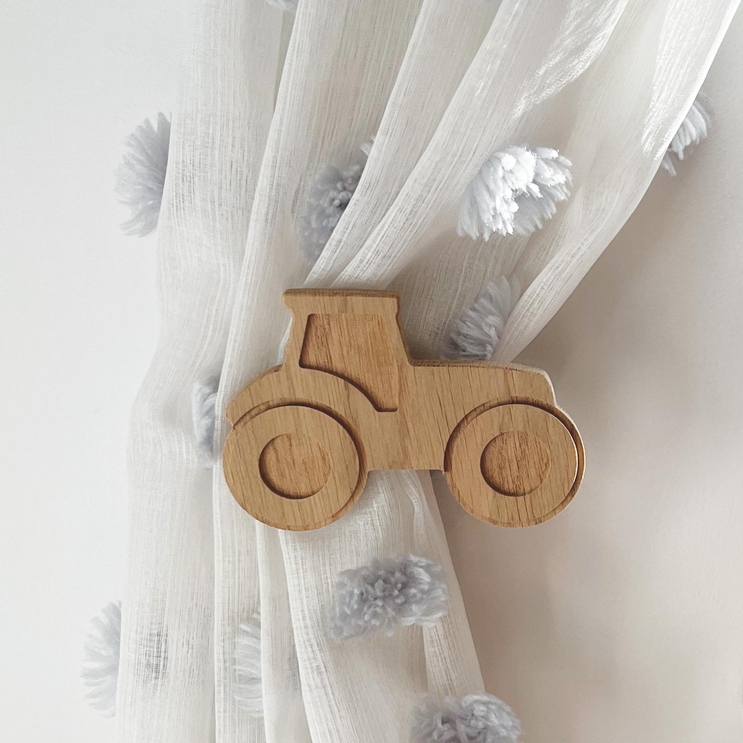 Vehicle curtain tie backs | curtain holdbacks, cars tie back hook, truck tie back, curtain tie backs for kids, boys nursery décor