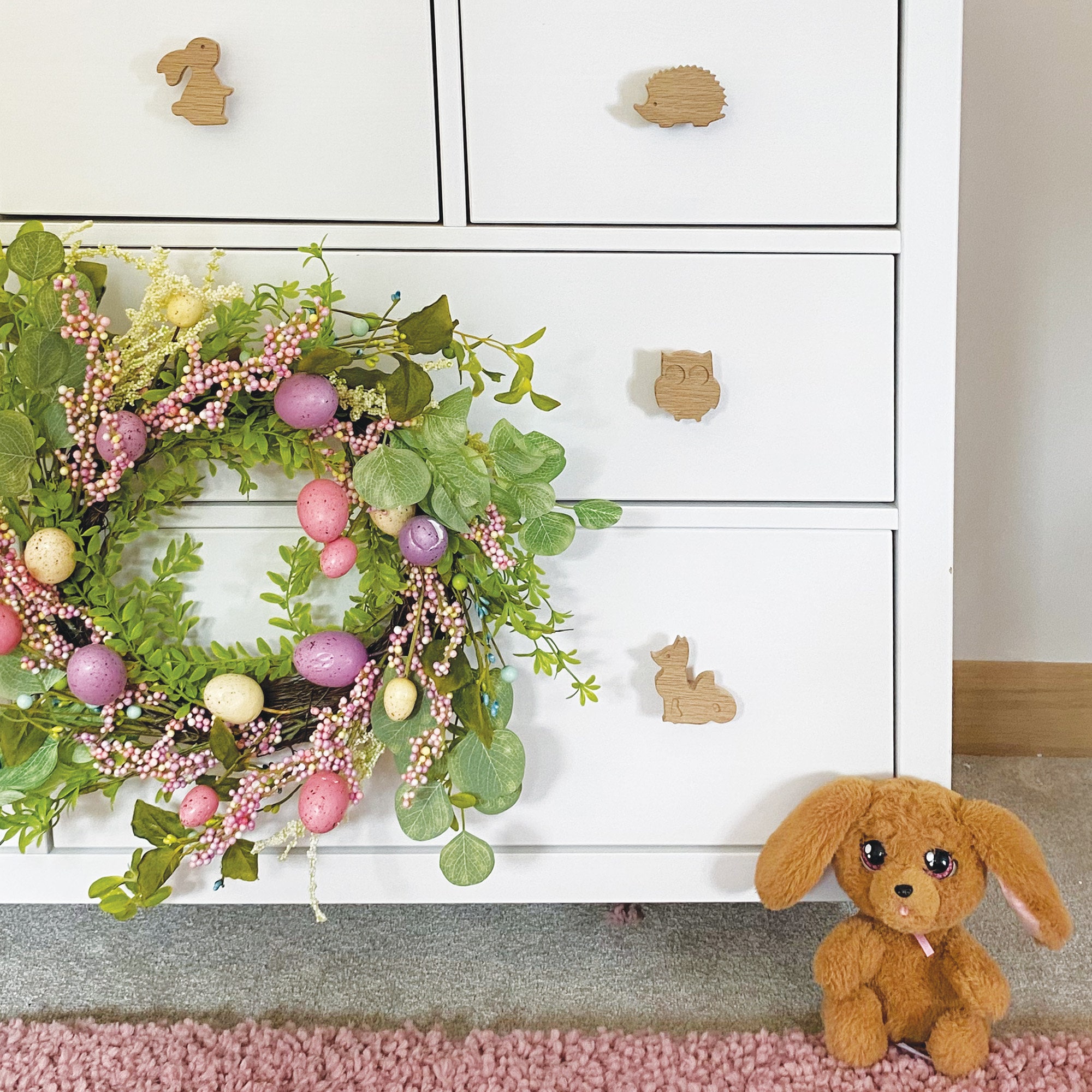 Maniglie Per Cassetti A Forma Di Orso In Legno – Confezione Da 15 Pomelli Boho Per Cameretta Dei Bambini