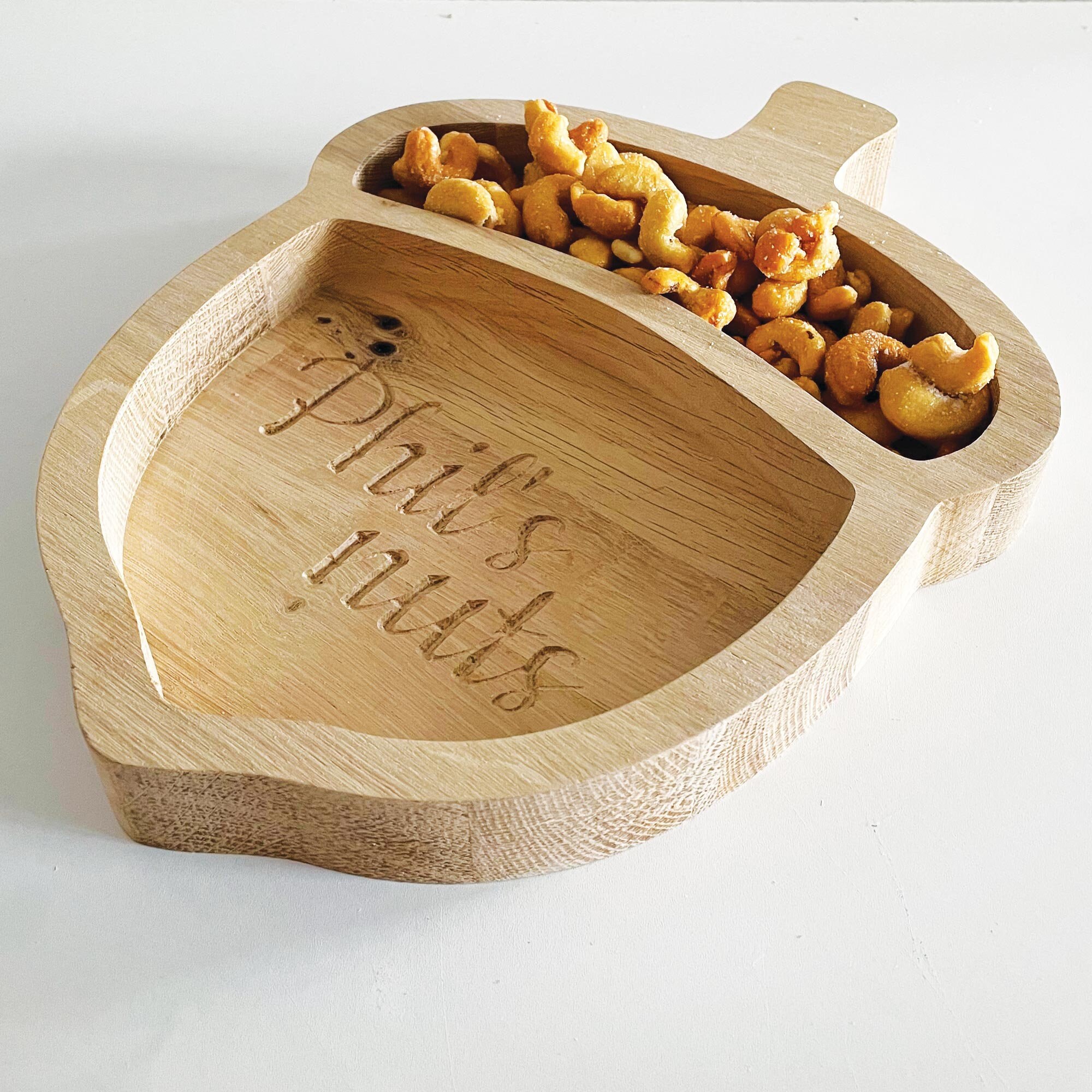Personalised wooden nut dish gift for him unique gift bar Etsy