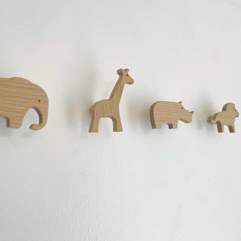safari nursery decorative wall hooks