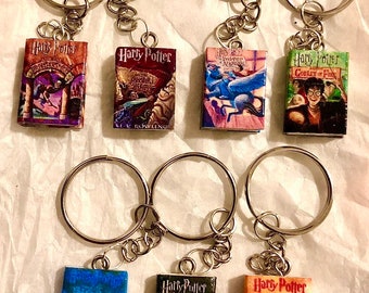 spellbooks book keyring Book keyring gift for book lover bookish keyring book keychain potter keychain book lover accessory