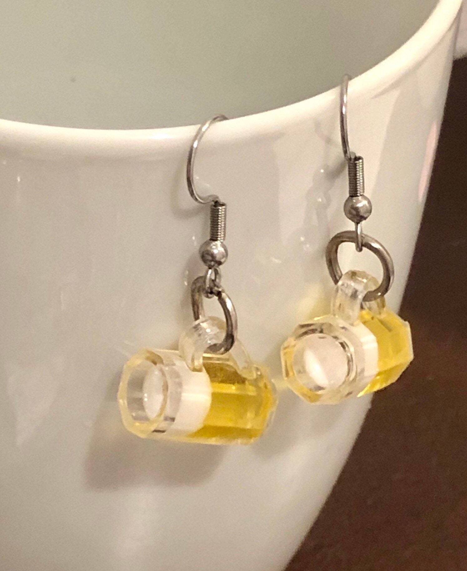 Beer Mug Earrings Beer Earrings Beerings Alcohol earrings Etsy