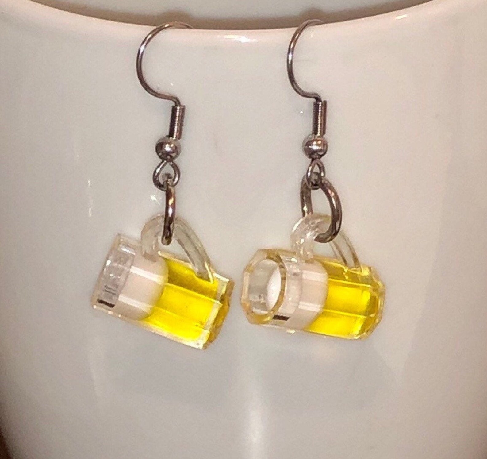 Beer Mug Earrings Beer Earrings Beerings Alcohol earrings Etsy