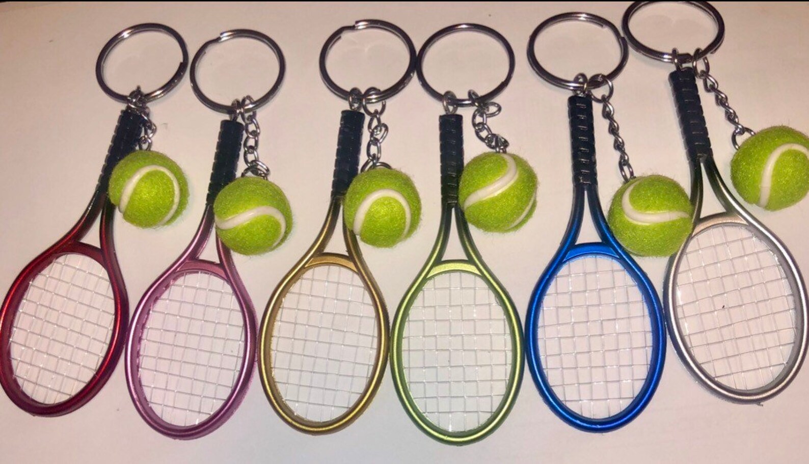 Tennis Keychain Tennis Racquet Keychain Tennis Ball Etsy