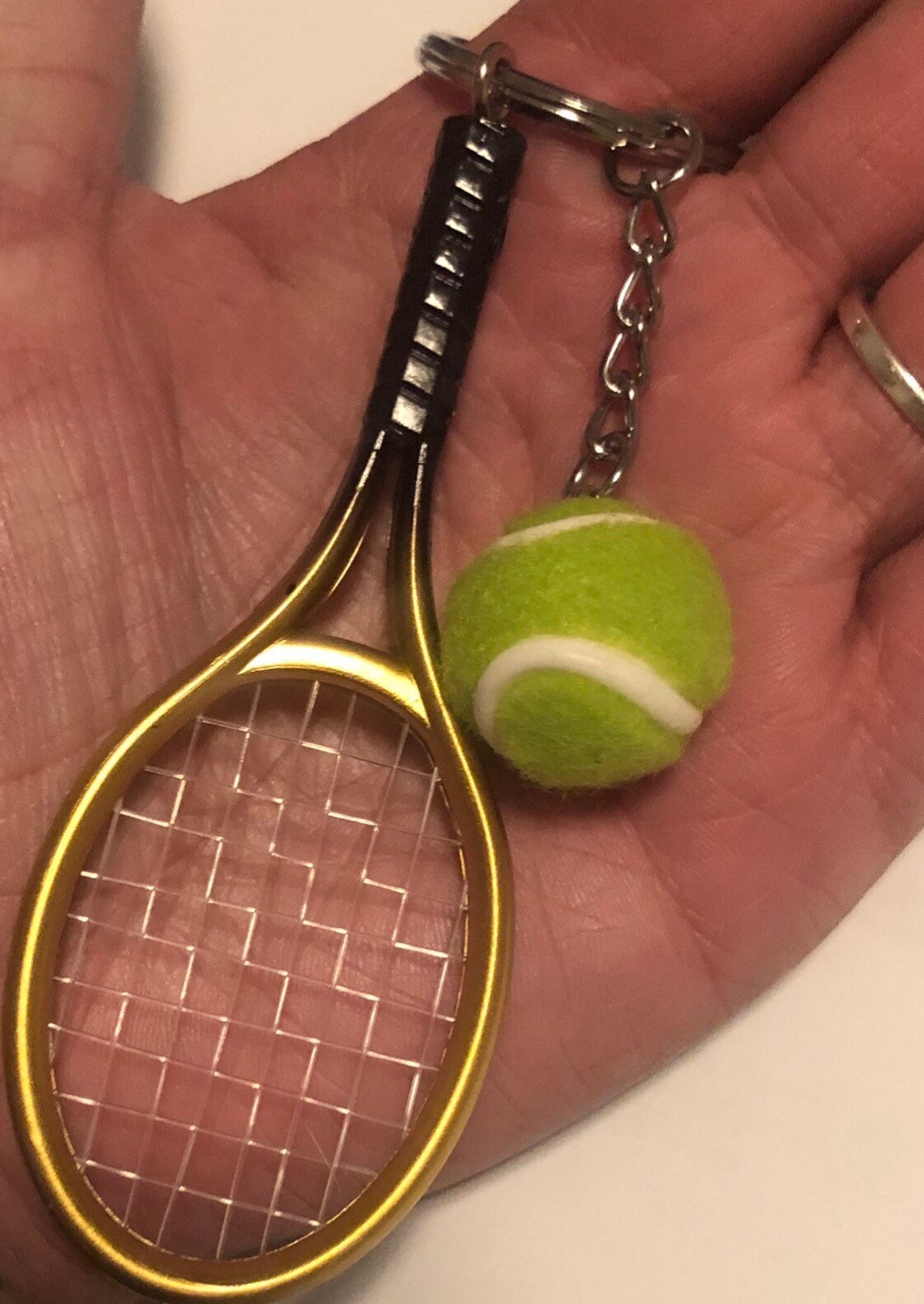 Tennis Keychain Tennis Racquet Keychain Tennis Ball Etsy
