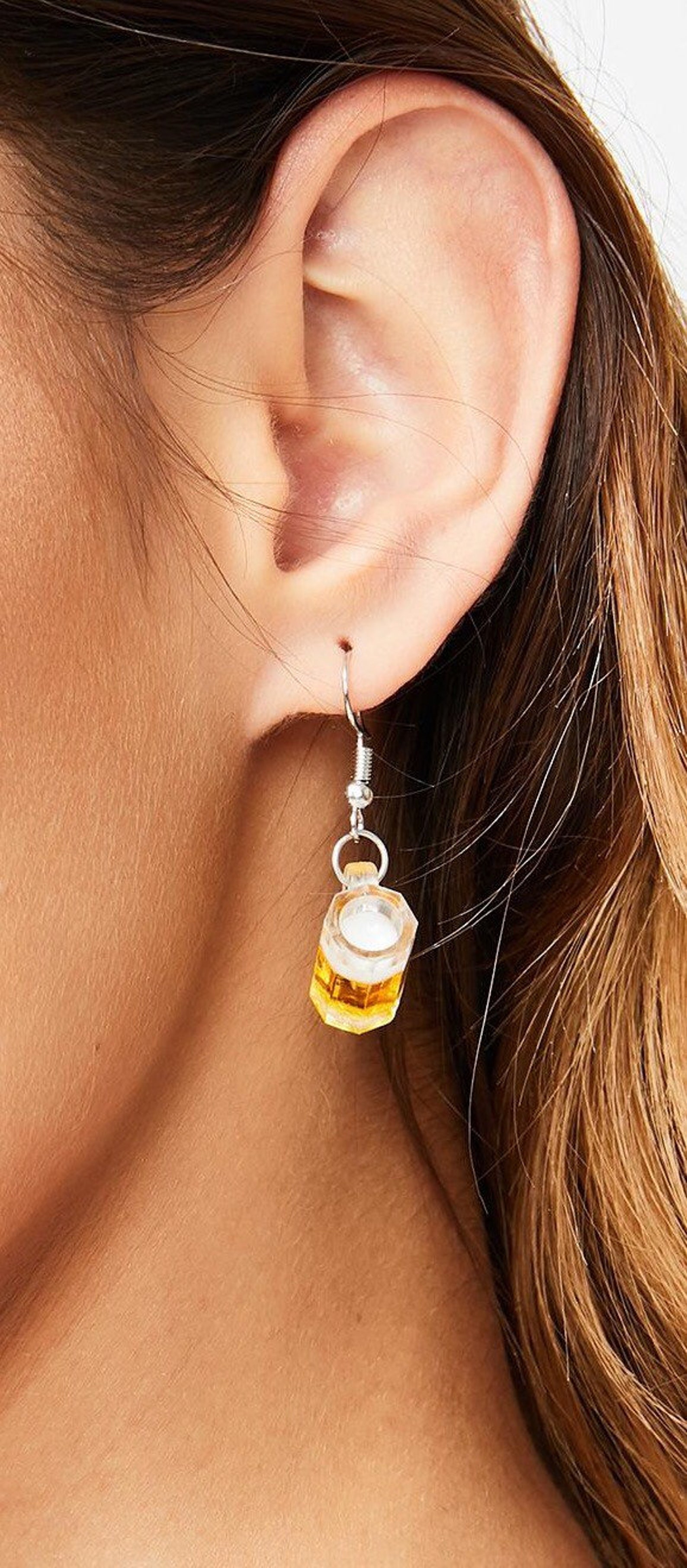 Beer Mug Earrings Beer Earrings Beerings Alcohol earrings Etsy
